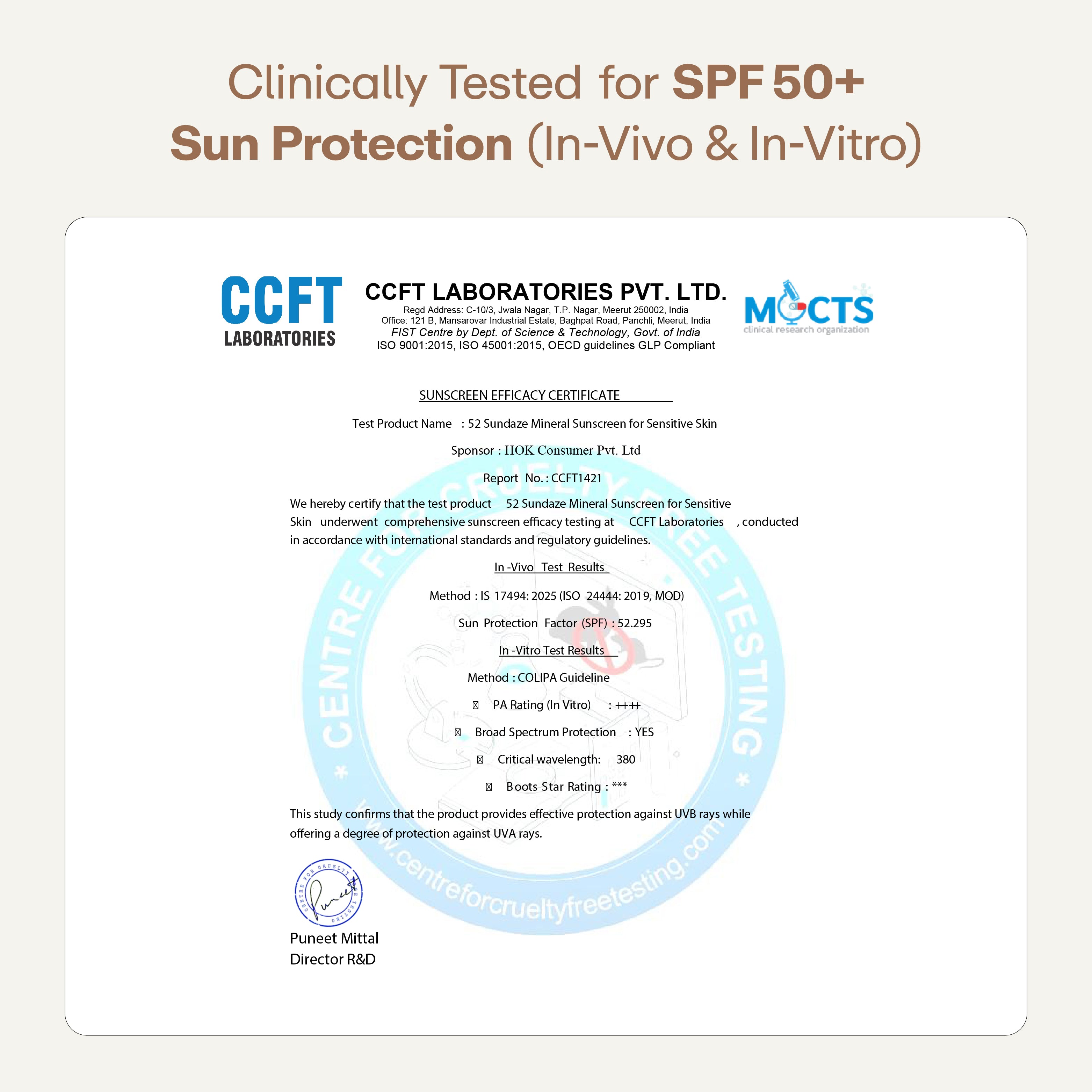 SPF 50 Mineral Sunscreen | For Sensitive Skin